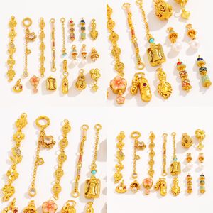 Composants de bijoux plaqués or antique NANTONG, perles en alliage de formes variées pour la fabrication de bracelets, accessoires DIY - Product Image 3