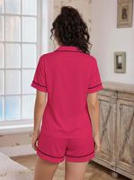 Nouvel ensemble décontracté 2 pièces pour femme, idéal pour l'été et la maison : cardigan, chemise à manches courtes et short en tissu respirant et extensible.