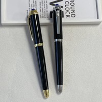 Stylo à bille en métal haut de gamme haut de gamme haut de gamme Design diamant noir gravure cadeau d'affaires stylo Gel pour étranger