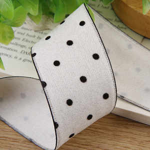 Klip rambut simpul kupu-kupu DIY gaya Korea pita bergerigi polkadot untuk aksesori pakaian anak-anak kain Satin - Product Image 6
