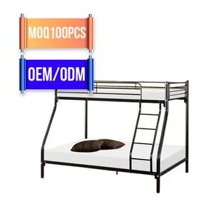 Marco De Litera triple de Metal de diseño moderno de Domica personalizada, OEM dormitorio universitario, camas de acero de dos pisos de hierro - Product Image 1