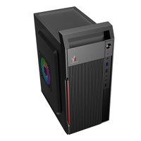 OEM Customized Aluminum Alloy Mid Tower Gaming Computer Cases with RGB Cooling Fans Office Style Window Side Panel in Stock