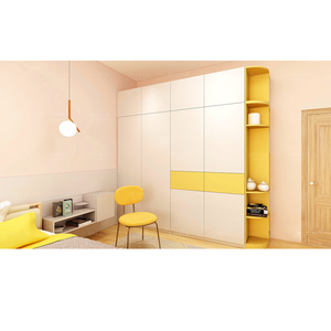 ตู้เสื้อผ้าไม้สไตล์โมเดิร์น ชุดเฟอร์นิเจอร์ห้องนอน ตู้เสื้อผ้าบานเลื่อนสำหรับบ้าน - Product Image 4