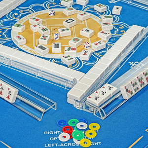 <b>Mahjong</b> Racks with Pushers and Bag - <b>Set</b> of 4 Clear Acrylic Tile Holders for American Mahjongg, <b>Mahjong</b> Accessories and Storage - Product Image 5