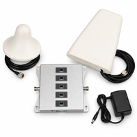 Amplificateur de signal de téléphone portable à cinq bandes 850 900 1800 2100 2600 MHz, répéteur CDMA GSM DCS 3G avec antennes log-périodiques et de plafond