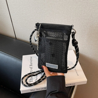 Conception évidée la plus populaire femmes décontracté minimaliste téléphone porte-monnaie sac à bandoulière léger mini sac à bandoulière