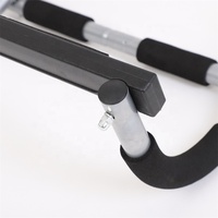 Palang Pull-Up Baja Karbon Tugas Berat Multi-Grip Tanpa Bor untuk Dipasang di Pintu, Peralatan Kebugaran untuk Penggunaan di Rumah