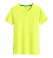 T-shirts personnalisés en gros à col rond pour hommes/femmes, 50 % coton 50 % polyester, tissu 180 g, écologique, anti-boulochage