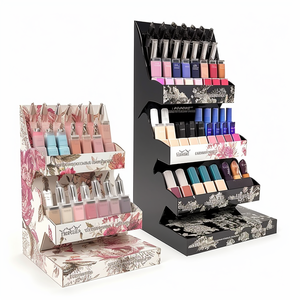 מעמדי תצוגה מקרטון גלי |   מתקני תצוגה לרצפה לתערוכות עבור מוצרי טיפוח עור, ליפ גלוס, איפור ולקים בהתאמה אישית - Product Image 2