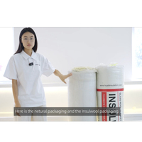 Spécifications des fibres de laine de verre, type de fibres à conductivité thermique pour l'isolation des toitures avec feuille FSK