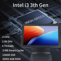 JSJ75 OEM Vente en gros LED 8N Affichage client 15.6 Écran tactile capacitif Intel I3 Dual Core 10 points 4G RAM Caisse enregistreuse POS