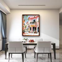 Peintures de paysages personnalisées écologiques en acrylique 40x50 cm sans cadre, kit de peinture par numéros sur toile pour adultes, pour soulager le stress