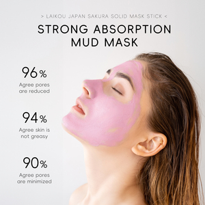 LAIKOU Japón Sakura Orgánica Mascarilla Facial y Corporal <span class=keywords><strong>Barro</strong></span> de Arcilla Purificante para Eliminación de Espinillas Control de Aceite Sólido con Niacinamida - Product Image 3