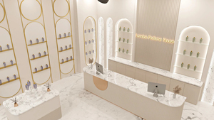 ตู้โชว์น้ำหอมที่ตั้งโชว์น้ำหอมร้านเครื่องสำอางออกแบบภายในร้านขายน้ำหอมเฟอร์นิเจอร์ตามสั่ง - Product Image 5