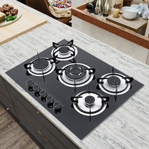 Eingebauter Fünf-Brenner-Gasherd aus Gehärtetem Glas mit Energieeffizienzklasse A, Batteriebetrieben, Leicht zu Reinigen, für Hotel- und Haushaltsgebrauch - Product Image 4