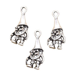 Charmes De Noël Père Noël 28x11x7mm Antique Argent Couleur Pendentifs Faire DIY À La Main Tibétain Trouver Des Bijoux - Product Image 1