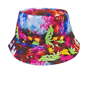 Cappello da Pescatore Tie-Dye con Nuvole, Design Reversibile, Unisex, Protezione Solare per Esterni, Versatile, Pieghevole, Stampa, in Poliestere - Product Image 5