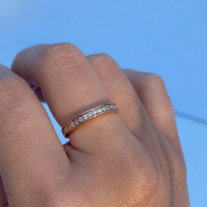 Anillo de Boda Estilo Hip Hop para Mujer, Chapado en Oro Real de 18K, con Diamante Redondo de Laboratorio, Corte Brillante, Color G - Product Image 1