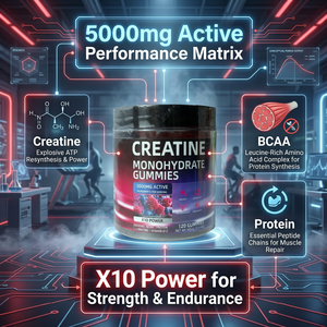 Private Label High Absorption Creatine Gummies Jar for Muscle Mass and Energy Support OEM ODM Health Supplement - Product Image 2