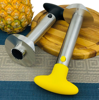 Mixwares Draadloze RVS Ananas Snijder Fruit Kernverwijderaar Mes Cutter voor Fruit Rasp Type Gereedschap