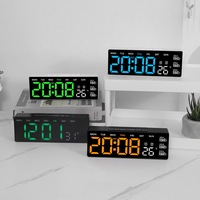 Reloj Despertador Digital LED Inteligente con Recordatorio de Pastillas, Pantalla de Temperatura, Acabado de Espejo, Reloj de Escritorio para Personas Mayores y Decoración del Hogar