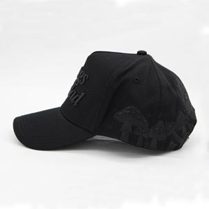 Casquette de baseball 5 panneaux de haute qualité, brodée en 3D, en coton, doublée satin, motif flamme, Problematic and Dangerous Problematic Records - Product Image 5
