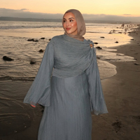 Nouvelle Abaya 2026 Plissée, Robe Longue Élégante en Tissu, Robe de Soirée, Vêtement Islamique pour Femme, Abaya Dubaï, Robe Musulmane Modeste pour Femme