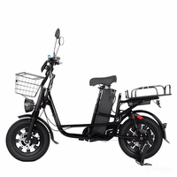 Bicicleta Eléctrica de Carga de Alta Velocidad con Neumáticos de 16x3 Pulgadas, Doble Suspensión, Frenos, Acero al Carbono, Motor sin Escobillas, Batería de 30AH, 60km+ de Autonomía