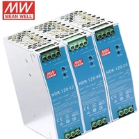 MEAN WELL Seri NDR-120 120W12V24V 48V Catu Daya Rel Din Standar Logam Ukuran Ringkas untuk Perangkat Industri Catu Daya dc
