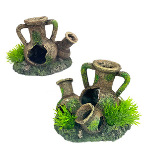 <span class=keywords><strong>Aquarium</strong></span> <span class=keywords><strong>Aquarium</strong></span> Landschapsarchitectuur Oude Potten Vintage Vazen Kleipotten Vis Garnalen Ontsnappen Grot Hars Creatieve Decoratie - Product Image 4