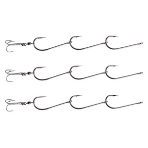 Taille 4/0 5/0 crochets <span class=keywords><strong>de</strong></span> gang <span class=keywords><strong>de</strong></span> bateau <span class=keywords><strong>de</strong></span> coulée <span class=keywords><strong>de</strong></span> pêche en eau salée en acier à haute teneur en carbone avec émerillon aigu - Product Image 3
