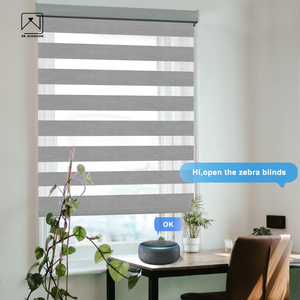Persianas Zebra Inteligentes con Control Remoto, Cubierta para Ventanas de Sala de Reuniones, Control Eléctrico de Doble Capa, Translúcidas y Opacas, Día y Noche - Product Image 3