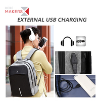 Usine en gros pas cher prix Polyester anti-vol sac à dos sacs voyage affaires ordinateurs portables sac à dos avec Port de chargeur USB