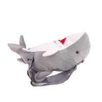 Sac à dos en peluche requin animal mignon Cartable pour enfants Sac à dos confortable et élégant