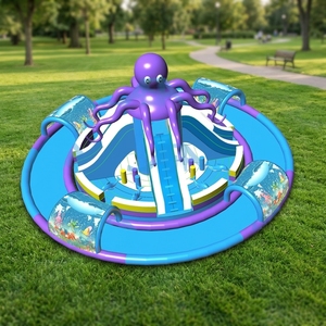 Jeux pour enfants pieuvre <span class=keywords><strong>gonflable</strong></span> château sautant parc aquatique <span class=keywords><strong>avec</strong></span> piscine à toboggan sur intérêt foncier pour les enfants jouant à la natation - Product Image 1