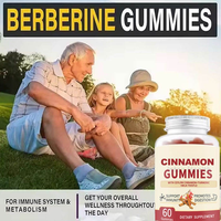 VitaSpring Gommes à la cannelle végétaliennes, Complexe de berbérine, Extrait de cannelle de Ceylan, Sans sucre, Complément immunitaire, Gommes à la cannelle