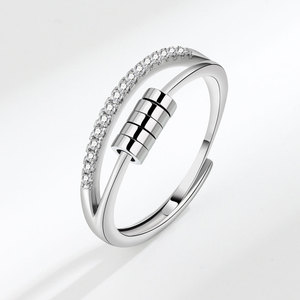 <span class=keywords><strong>Anillo</strong></span> de ansiedad minimalista para niñas, anillos giratorios antiestrés para hombres, <span class=keywords><strong>anillo</strong></span> de cuentas en espiral de acero inoxidable antiestrés, regalo de joyería - Product Image 6