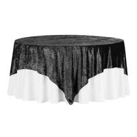 Nappe en velours de polyester de luxe nappe rectangulaire ronde multicolore restaurant en velours pour banquet d'événements de fête de mariage