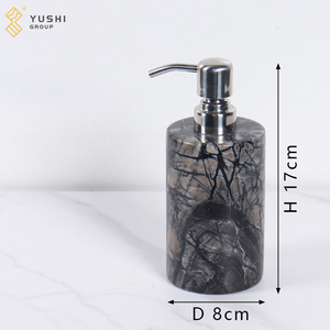 Nouveau design de la collection : Boîte cylindrique décorative en marbre gris poli pour la décoration intérieure du salon - Product Image 4
