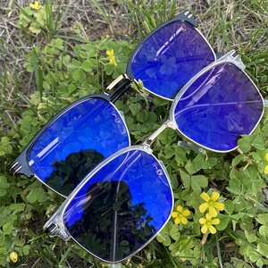 Lunettes Anti-Reflets 2026 pour Hommes Femmes, Blocage Lumière Bleue, Photochromiques, Monture Métal Sourcil Noir Or, Rectangulaires, UV400 - Product Image 1