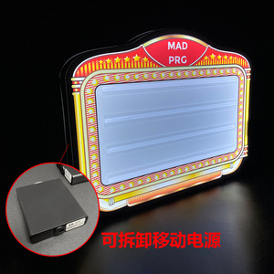 Panneau d'<span class=keywords><strong>anniversaire</strong></span> lumineux LED personnalisable à télécommande, design bar anglais, boîte à lumière colorée à changement <span class=keywords><strong>de</strong></span> couleur - Product Image 4