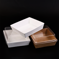 Caja de cartón desechable de grado alimenticio personalizada para hamburguesas, embalaje de papel para hamburguesas, caja pequeña para pasteles