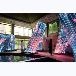 Sculpture lumineuse LED en verre trempé 3D SENZHAO pour la décoration extérieure, éclairage de rue et de jardin - Product Image 1