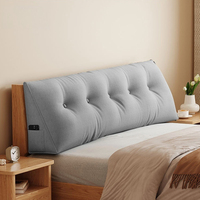 Einfarbiges Outdoor-Bett-Rückenkissen Dreieckiges Keilkissen Langes Seitenschläferkissen Abnehmbares Waschbares Sofa-Rückenlehnenkissen 100%