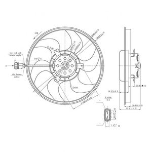 Quạt làm mát tản nhiệt, electroventilador, ge1011. Bo & SCH: F 006 <span class=keywords><strong>km0</strong></span> 615 Volks & Wagen: 377 959 455H - Product Image 3