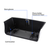 Accessoires de voiture, boîte de rangement centrale noire en ABS noir pour Land Rover Defender 90 110 2020 -2025