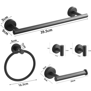 Iron Round Wall-Mounted <b>Towel</b> Rack with Nickel Finish Modern Design Easy to Clean for Bathroom Use - Product Image 3