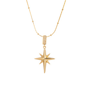 Collar de Acero de Titanio North Star con Microincrustaciones de Zirconia, Diseño Único, Collar Clavicular para Mujer - Product Image 5