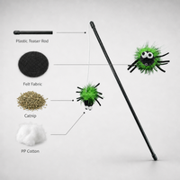 Famipet Fabricant – Nouveau jouet interactif pour chat, bâton de chat amusant avec design d'insecte sur le thème d'Halloween, avec herbe à chat