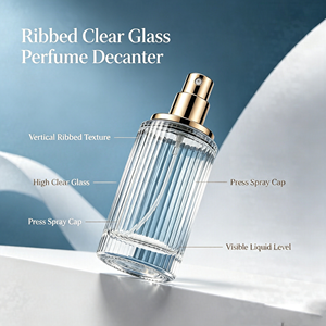 Wholesale Custom Logo 30ml Custom Color Luxury Vertical Stripes Glass Spray Bottle For Custom Perfume Bottle - Product Image 5